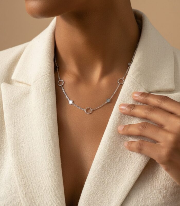 Collier María argenté